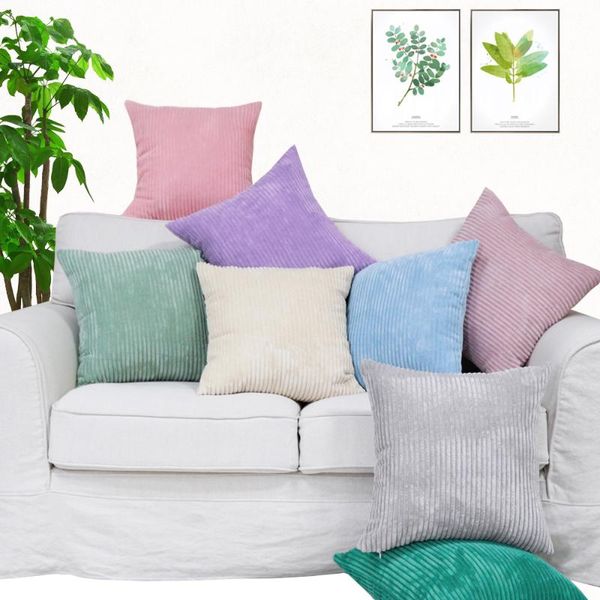 

cushion/decorative pillow corduroy striped throw cover nordic home case decorative cushion 45x45cm for sofa bed living room decoration