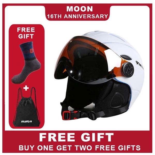 

cycling helmets moon skihelm helmet with goggles integrally-molded pc/eps colorful ski outdoor sports snowboard skateboard a5