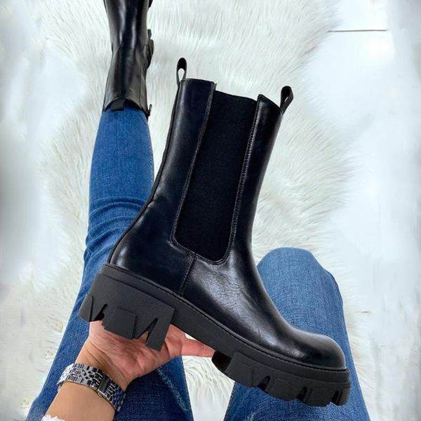 

boots [gogd] 2021 the chain and winter fashion autumn products ladies zipper ankle comfortable size 36-41, Black