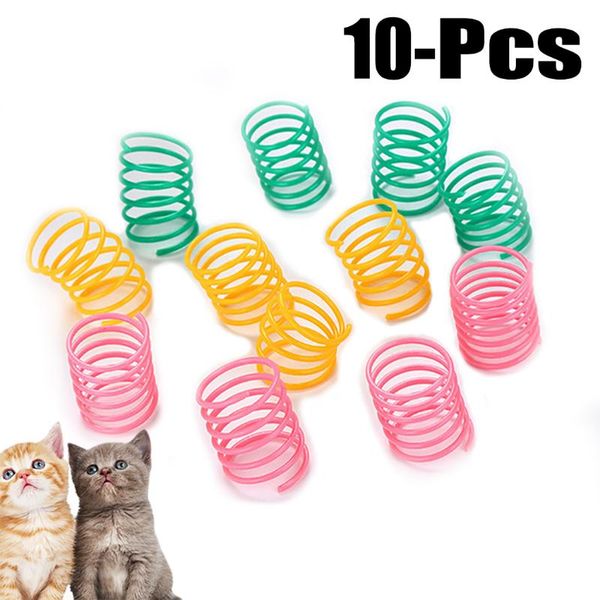 

selling cute cat spring toys interactive funny simple plastic kitten pet
