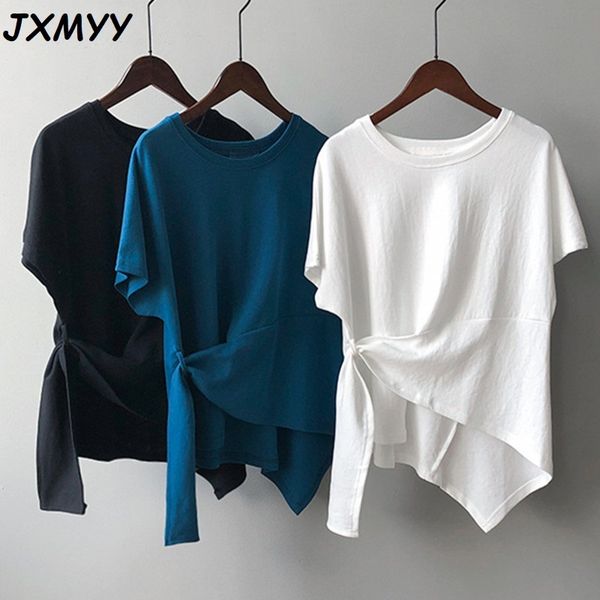 

pure cotton spot korean loose thin section bottoming outer wear t-shirt short-sleeved casual women jxmyy 210412, White