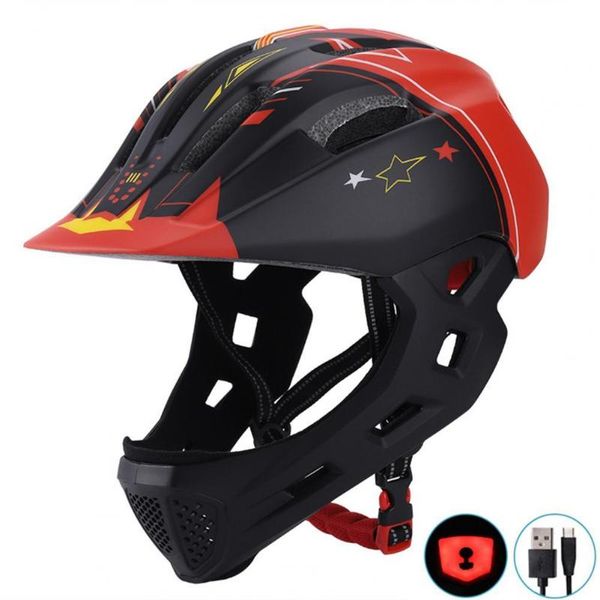 

cycling helmets motorcycle helmet, children's riding protection with usb charging light, outdoor sports head