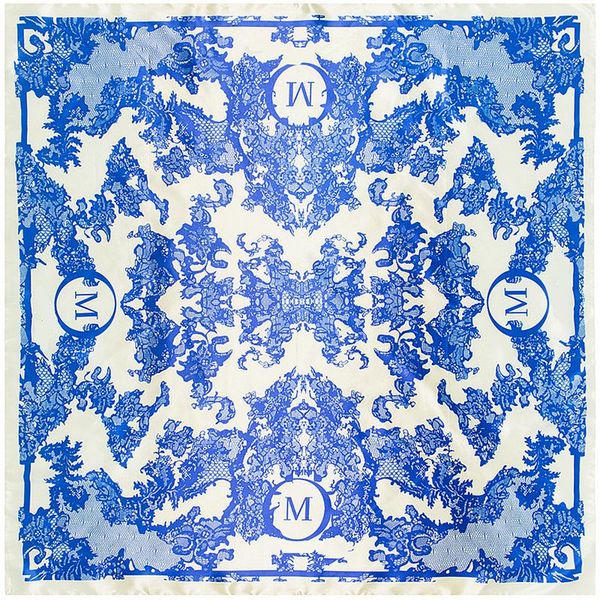 

scarves fashion designer silk scarf spring women large shawls porcelain print foulard outdoor sun protection capes female bandanas, Blue;gray