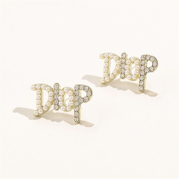 

88% off wholesale store 2022 earrings pearl rhinestone small fresh wind simple lady jewelry, Golden