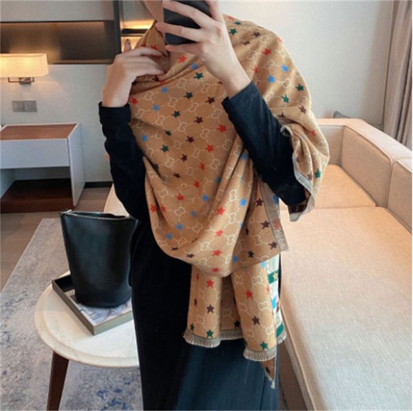 

2022 winter scarf women cashmere lady stoles design print female warm shawls and wraps thick reversible scarves blanket, Blue;gray