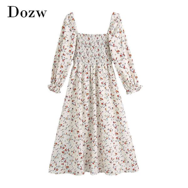 

elegant floral dress women butterfly long sleeve split long dress elastic bust backless holiday party dresses lady robe 210414, Black;gray