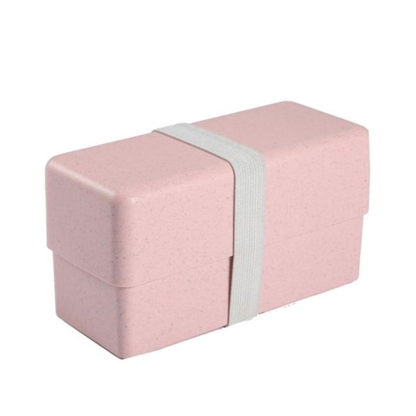 

dinnerware sets double layer wheat straw bento container portable carrier microwave heating box )