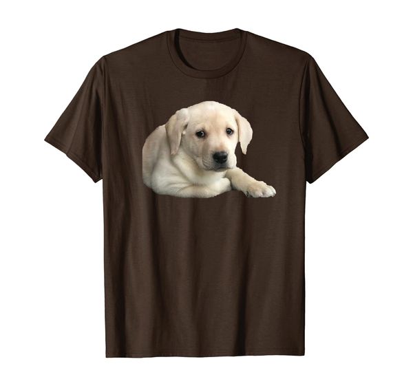 

adorable yellow lab puppy t-shirt, White;black