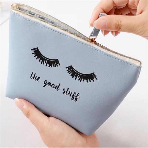 

women miini cosmetic bags pu leather travel portable organizer necessary makeup bag waterproof toiletry wash make up box & cases