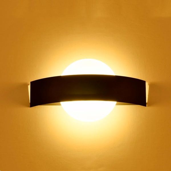 

led wall lamp 3w half-curved acrylic simple nordic indoor