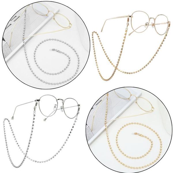 

sunglasses frames masking chains for women alloy pearl eyeglasses lanyard glass fashion jewelry wholesale glasses chain, Silver