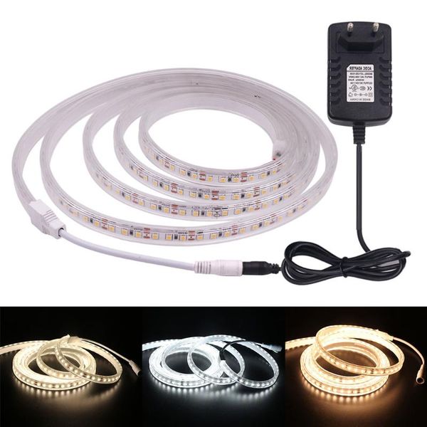 

strips super bright led strip light smd 2835 120leds/m flexible tape ribbon 12v 24v waterproof lamp with power supply