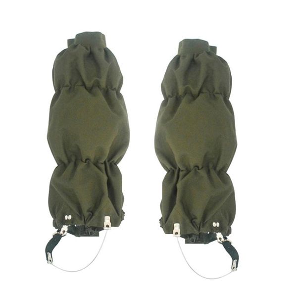 

elbow & knee pads -outdoor leg gaiters protection for legs gaiter snake proof waterproof snow boots cover adjustable legging,army green, Black;gray