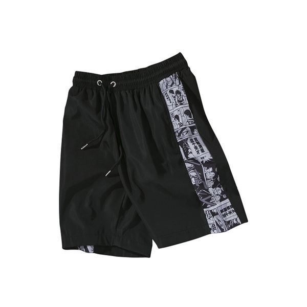 Männer Lose Kordelzug Strand Shorts Sommer Casual Kurze Hip Hop Anime Champ Übergroße Basketball Jogginghose 5XL 210713