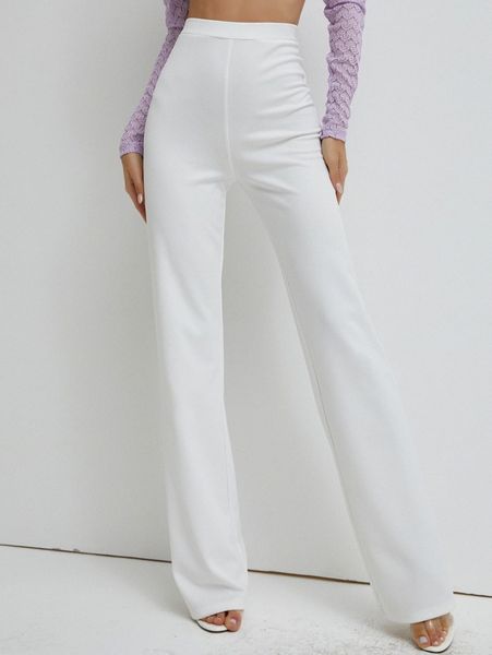

sbetro high waist straight leg pants 56dh#, Black;white