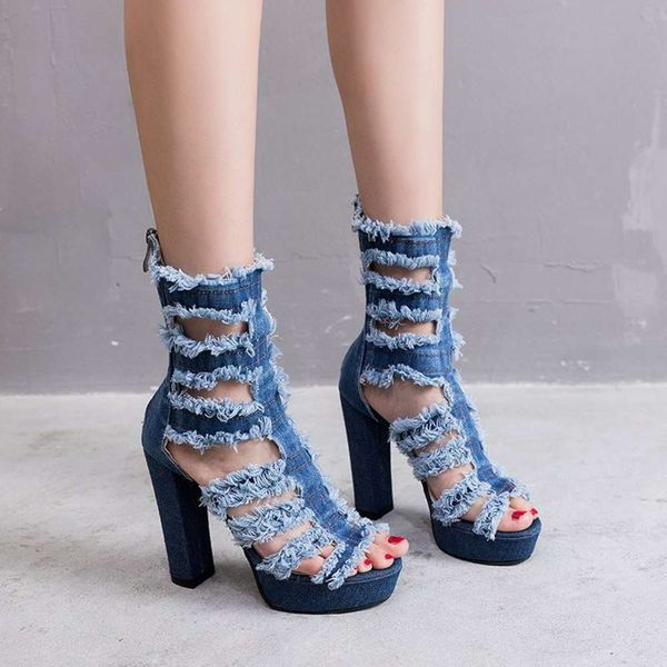 

summer fashion super high heel thick size 33-43 cowboy cool boots women, Black