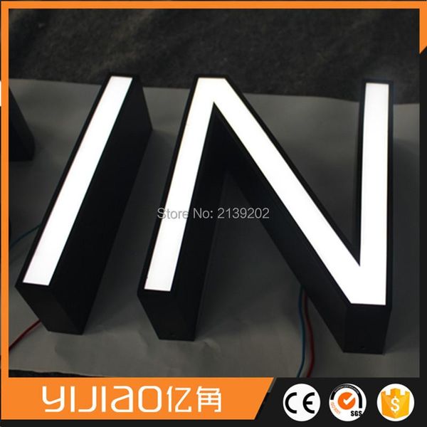 

outdoor advertising illuminated 3d led building channel letter sign modules