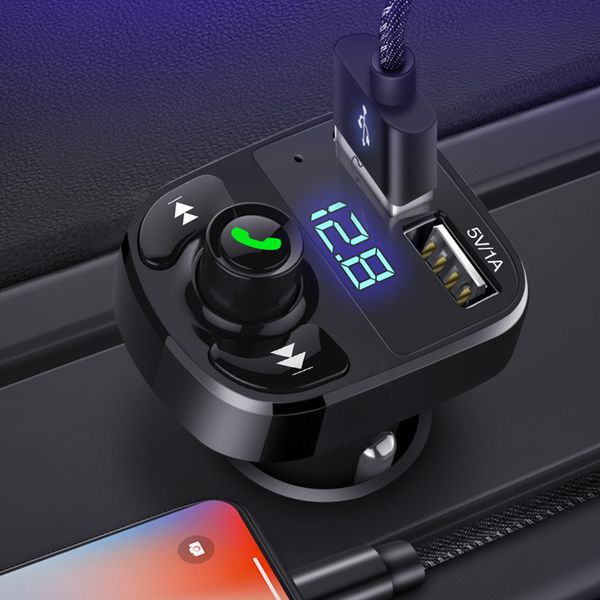 

car mp3 player bluetooth hands-phone car cigarette lighter dual usb car charger
