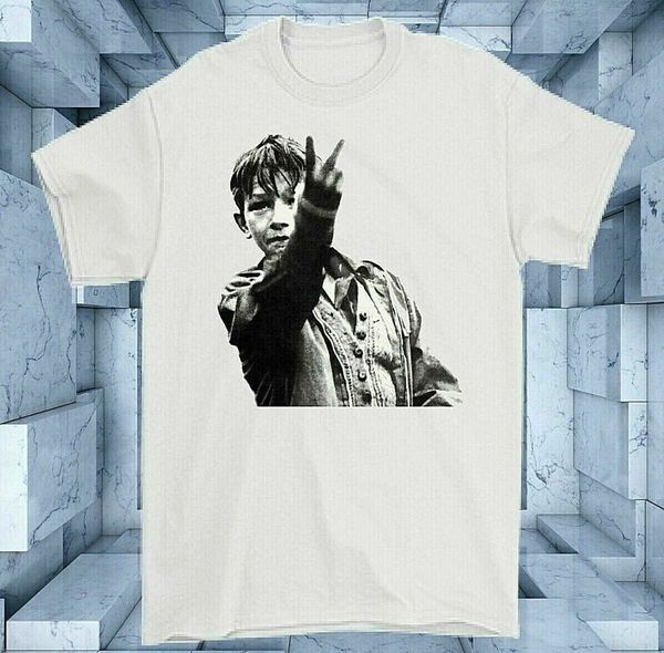 

kes t-shirt, billy casper classic film finger flip two finger t-shirt, White;black