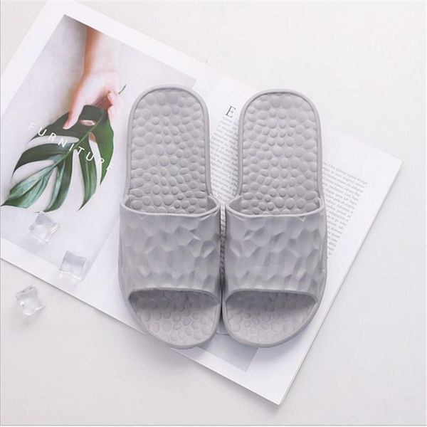 

summer men/woman home indoor eva slippers couples bathroom non-slip sandals massage shoes flip flops soft slides, Black
