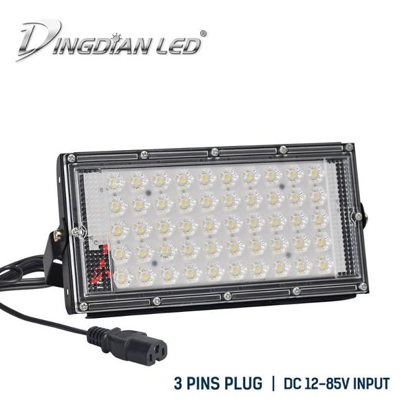 

flood light outdoor waterproof dc12-85v xtra bright camping lamp night market lights 3 pin plug sport portable lanterns