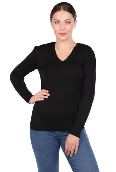 

women's sweaters black v-neck women knitwear sweater, White;black