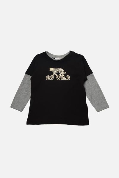 

men's t-shirts trendyol printed male child knitted t-shirt tkdaw22ts0148, White;black