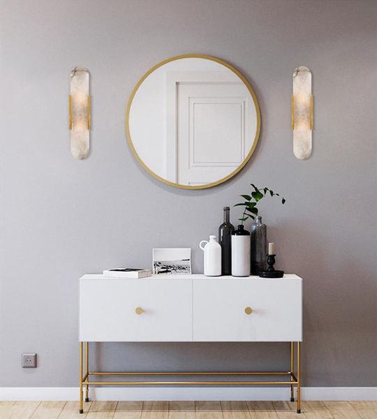 

wall lamp modern marble decoration light g4 real lighting bedside el indoor