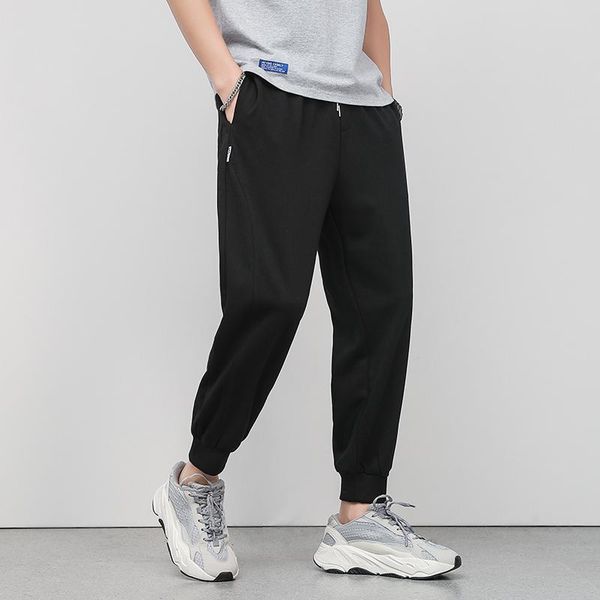 

men's pants super summer fashion brand youth high school students' versatile loose hong kong style personality casua, Black
