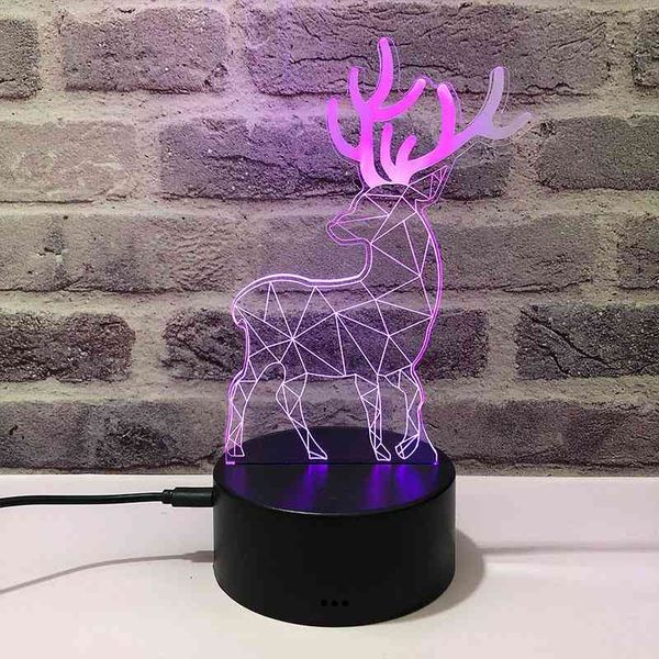 

new 3d colorful touch remote control acrylic line gift atmosphere visual night light