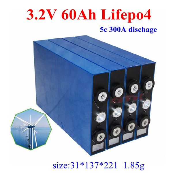 4 pz 3.2 V 60Ah lifepo4 batteria al litio per 12 V 24 V 48 V 72 V batteria inverter FAI DA TE backup di potenza di stoccaggio di energia solare EV