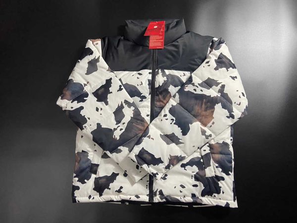 

leopard outdoor jacke coat autumn winter windbreaker classic letter embroidery coat down thick outwear jackets women's clothing m, Black