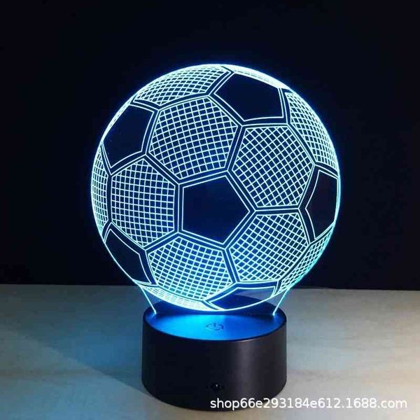 

football team standard series 3d table led colorful touch remote control night usb creative gift lamp