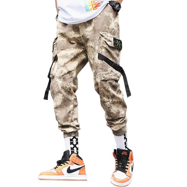 

summer style streetwear ribbons black thin men corridors cotton pants abz368 side pockets