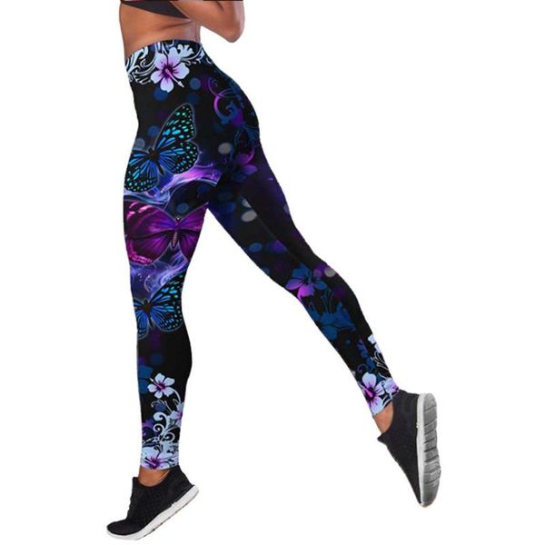 

running pants women digital printing leggings workout high waist push up leggins mujer fitness bodybuilding women's, Black;blue
