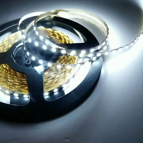 

5mm width 2835 smd flexible led strip light 120led/m dc12v white non-waterproof 5m ribbon tape strips