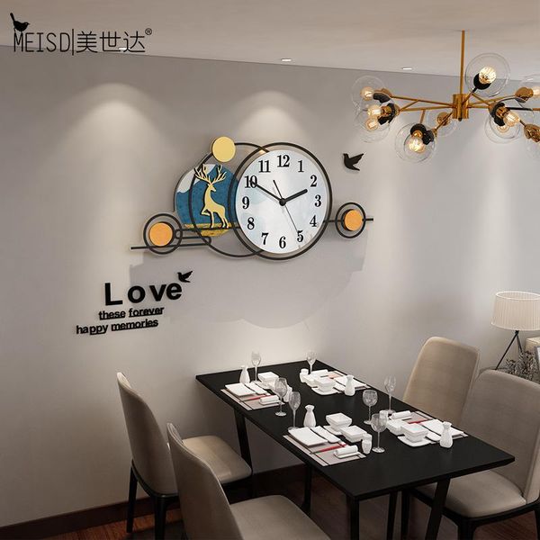 

wall clocks large watch art poster christmas gift hanging acrylic clock home decor painting room horloge big