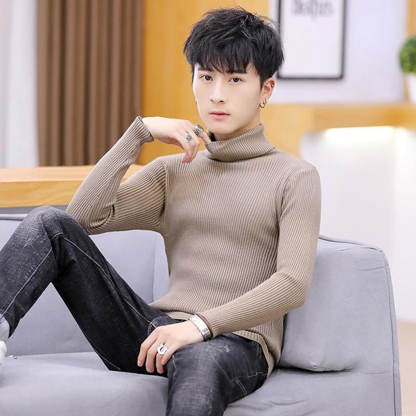 

men's sweaters 2021 winter and autumn turtleneck pullover sweater high collar for men fashion chompas para hombre pull homme, White;black