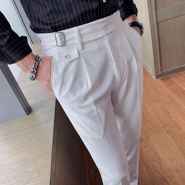 

men's pants personality men dress office social business suit casual slim fit wedding streetwear trousers pantalones hombre 5rfg, Black