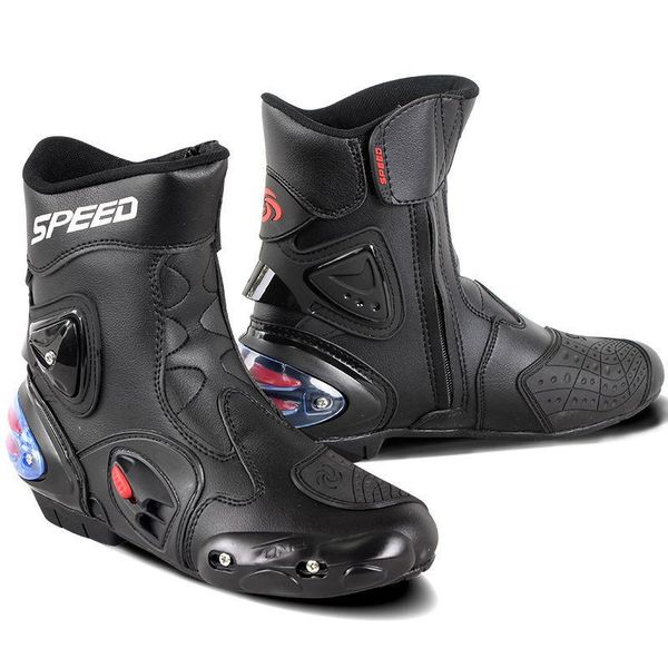 

motorcycle footwear men boots pu leather motorsport riding racing motocross shoes motorbike bike protective gear
