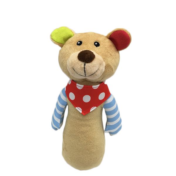 

baby ringing toy bear plush animal rocking stick developing intelligence