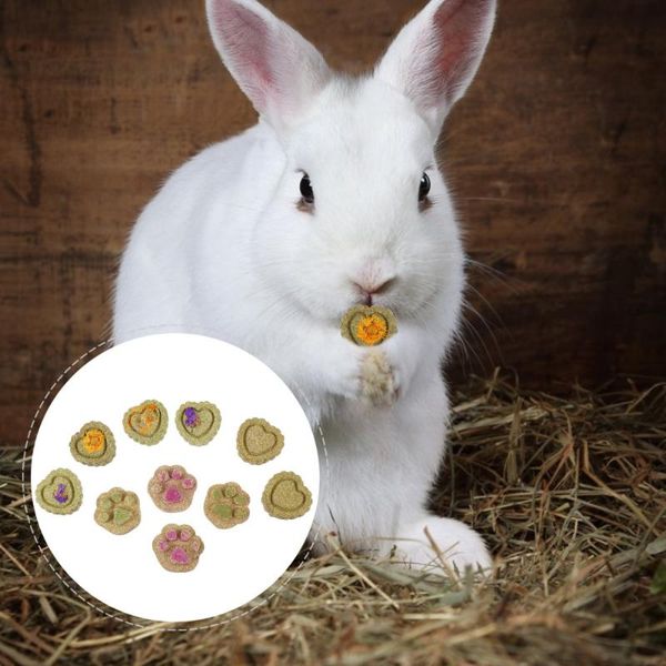 

small animal supplies 10pcs chew grass cakes treats for chinchilla guinea hamster