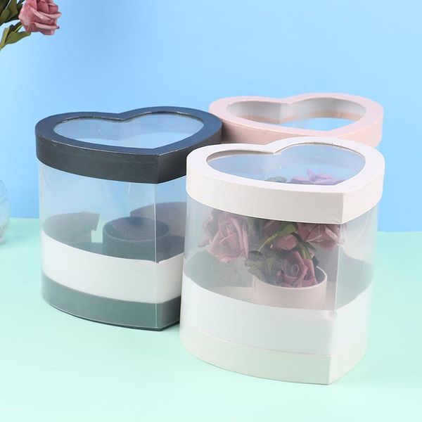 

heart shape flower boxes floral packaging gift box wedding decor wrap