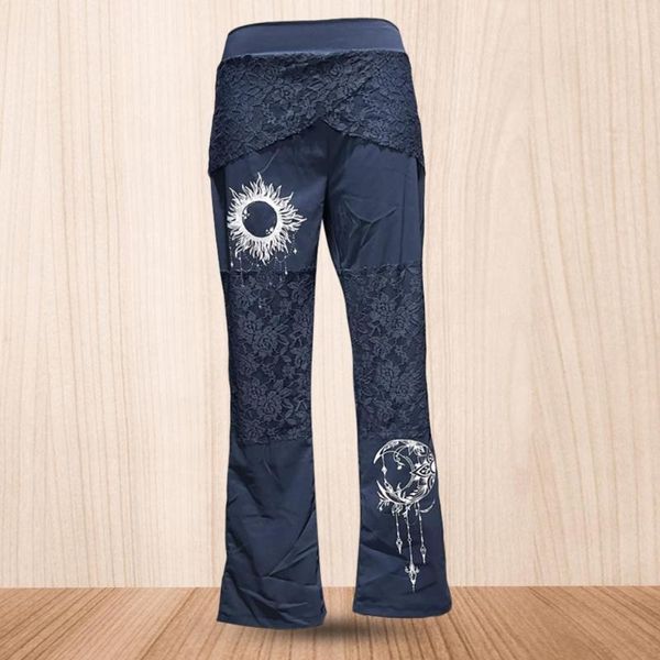 

women's jeans slim splicing ladies leggings high waist lace splice for home, Blue