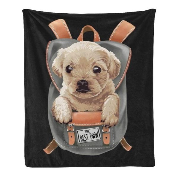 

blankets personalized kids fleece blanket custom cute puppy dog baby throw for bed 150x220cm