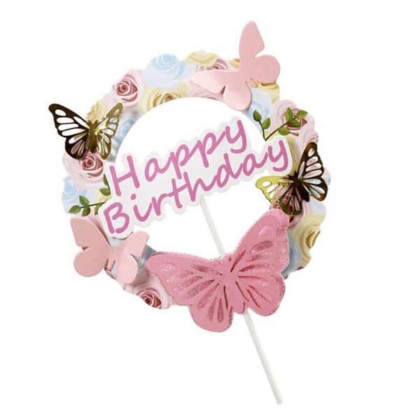 

other festive & party supplies 6pcs 3d on flower garland cupcake picks cake ers decoration birthday )
