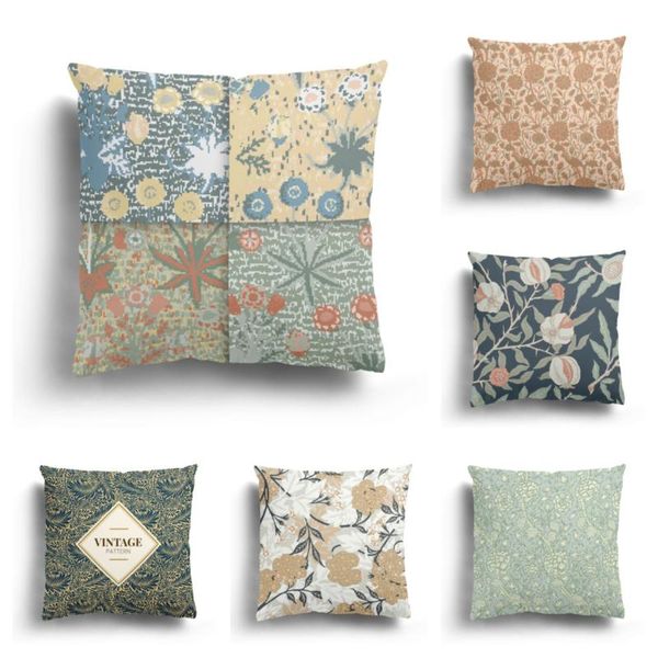 

cushion/decorative pillow retro flowers green plush sofa cushion covers car home network red cartoon pillowcase can be customized