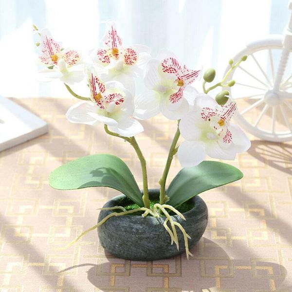 

decorative flowers & wreaths est artificial butterfly orchid potted garden wedding home decoration