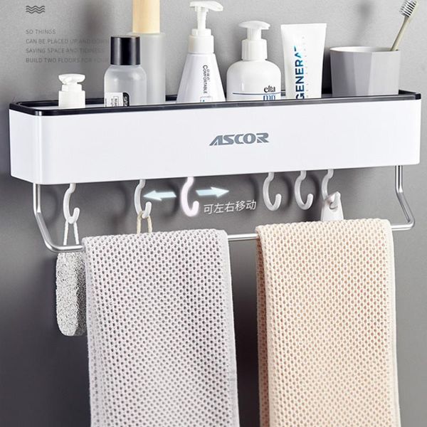 

bathroom shelves punch-shelf vanity towel hook rack wall hanging storage wj112319