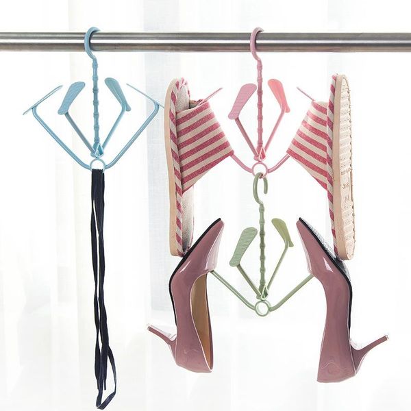 

plastic shoes hanger double hooks drying rack 5pcs outdoor windproof hanging balcony hyd88 clothing & wardrobe storage